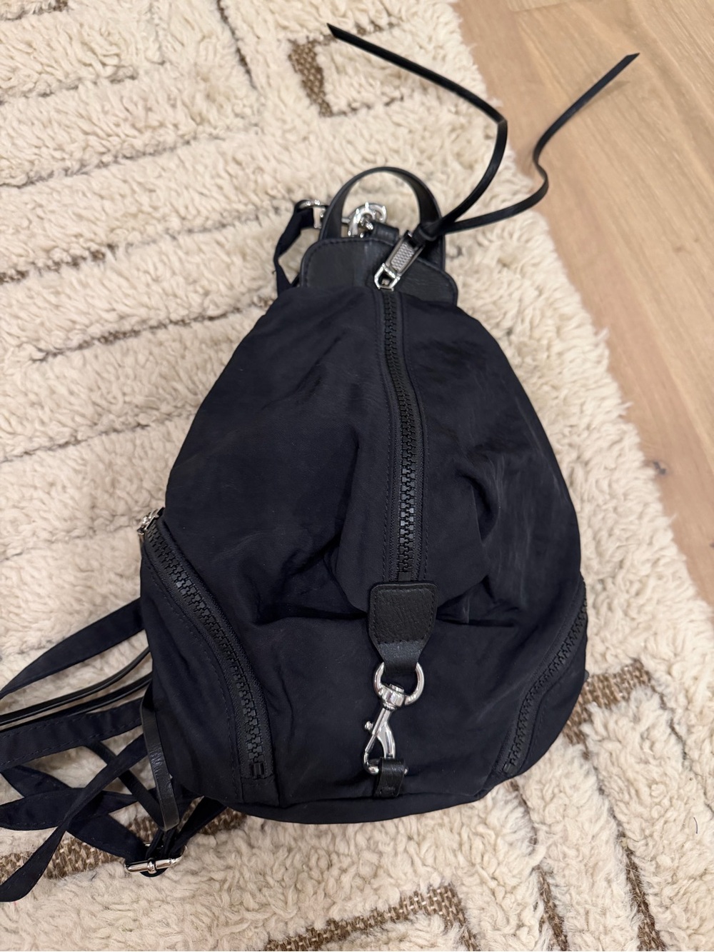 Rebecca Minkoff Black Nylon Mini Backpack